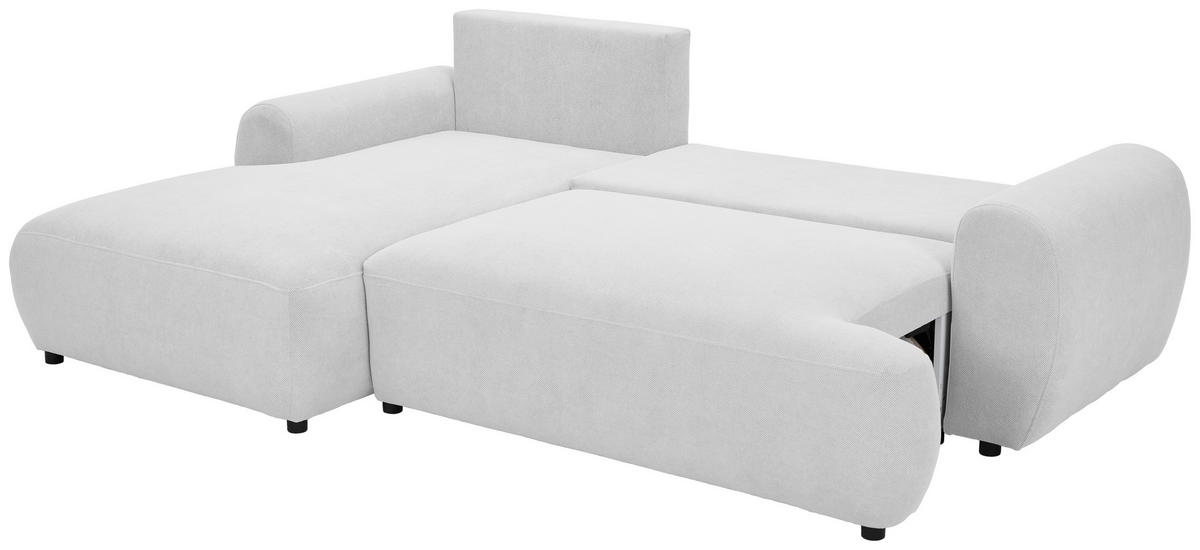 ECKSOFA in Webstoff Creme  175/265 cm  - Creme/Schwarz, MODERN, Kunststoff/Textil (175/265cm) - Carryhome