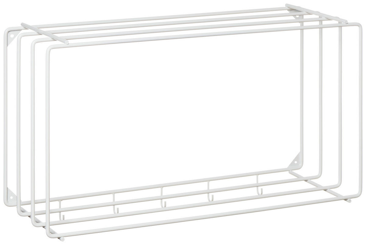 WANDGARDEROBE  in Weiß  - Weiß, Basics, Metall (73/38/26cm) - Livetastic