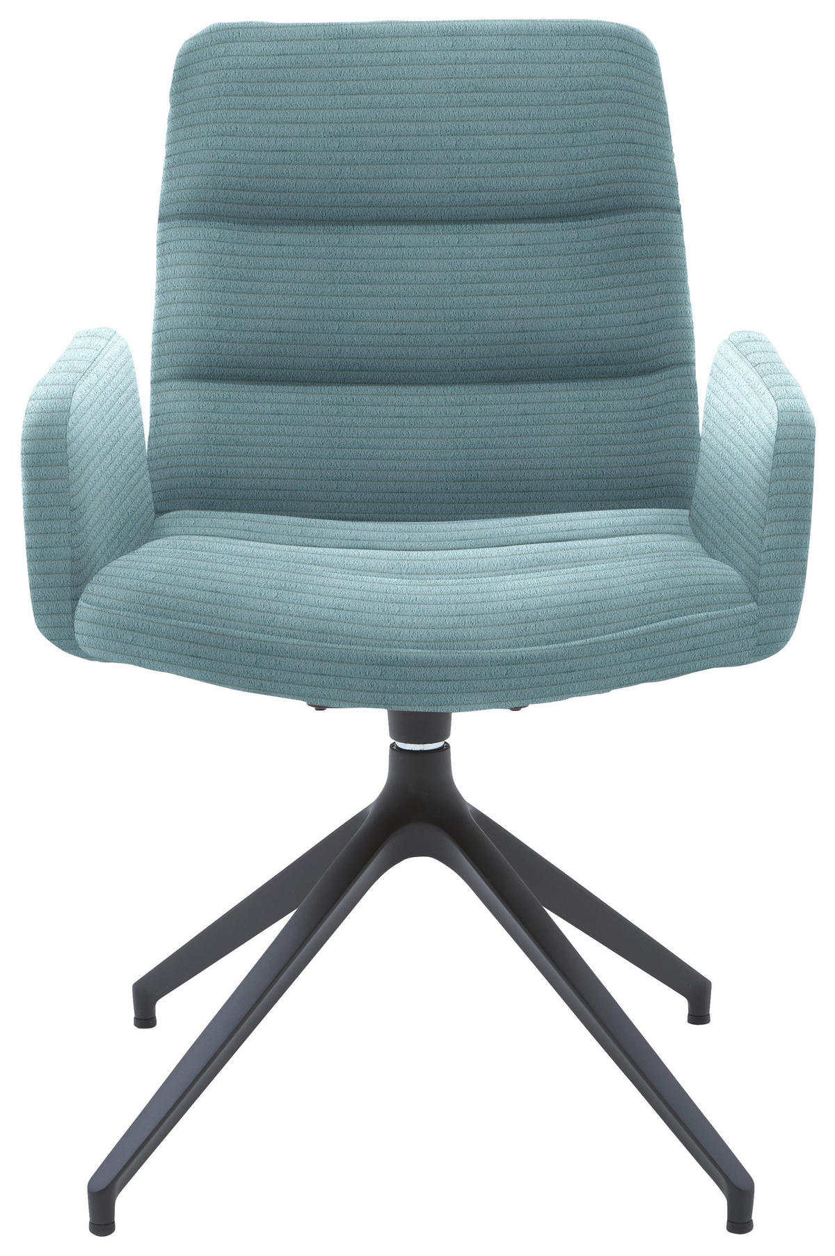 ARMLEHNSTUHL  in Cord  - Schwarz/Hellblau, Design, Textil/Metall (61/88/66cm) - Dieter Knoll
