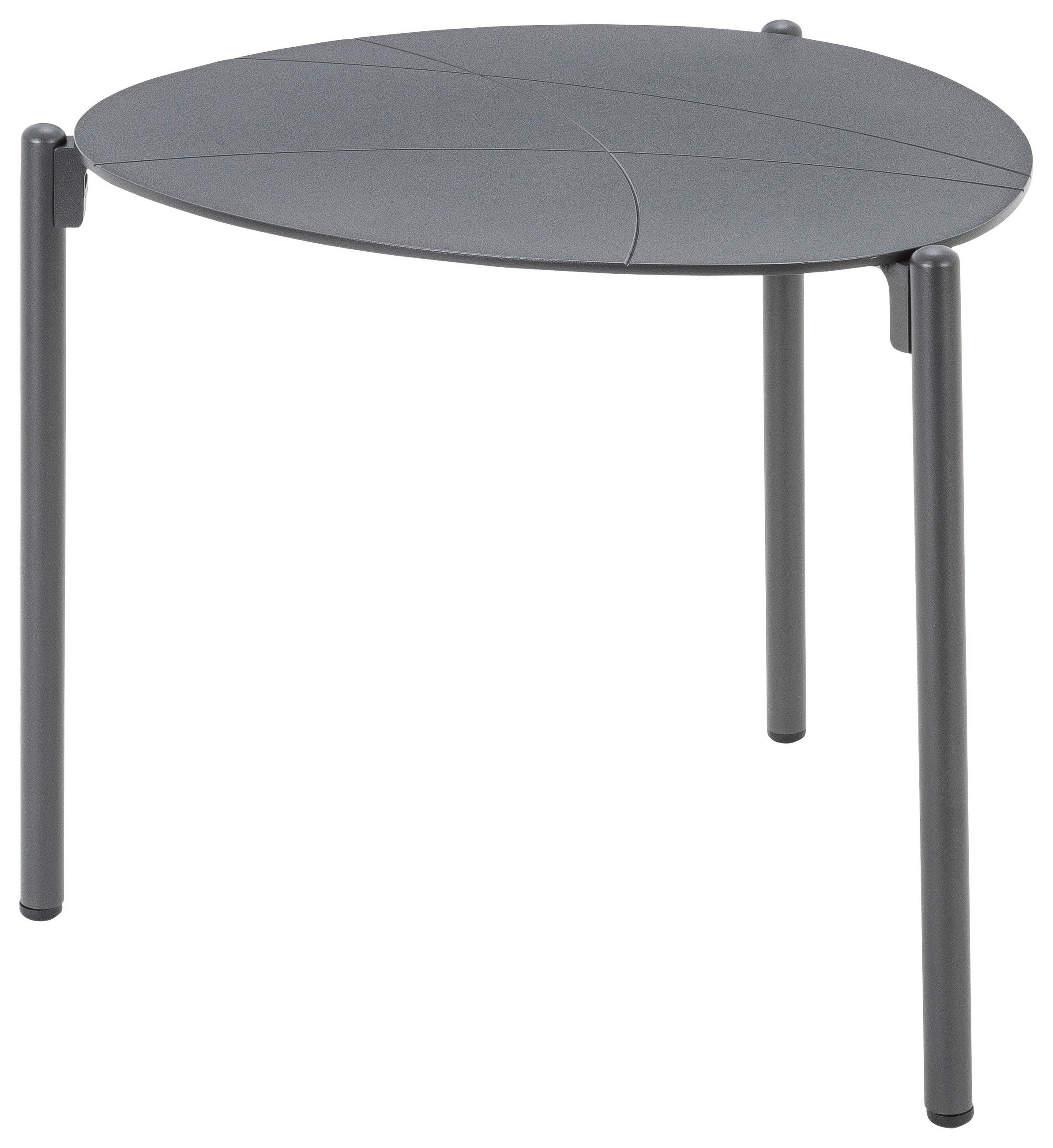 GARTENTISCH 51,5/59/47 cm Metall Anthrazit oval  - Anthrazit, Modern, Metall (51,5/59/47cm) - Amatio