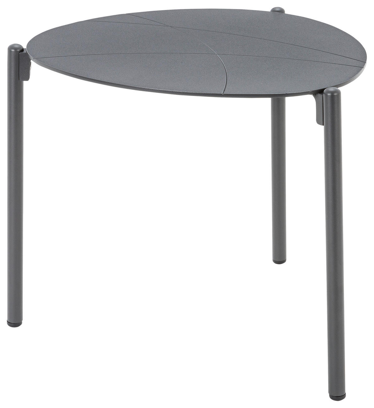 GARTENTISCH 51,5/59/47 cm Metall Anthrazit oval  - Anthrazit, Modern, Metall (51,5/59/47cm) - Amatio