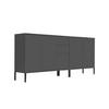 SIDEBOARD Mailand Set 10 + MF  in 184,5/86/33 cm  - Anthrazit, MODERN, Holzwerkstoff/Metall (184,5/86/33cm) - MID.YOU