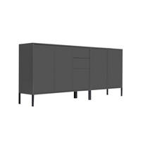 SIDEBOARD Mailand Set 10 + MF  in 184,5/86/33 cm  - Anthrazit, MODERN, Holzwerkstoff/Metall (184,5/86/33cm) - MID.YOU
