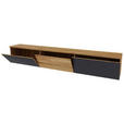 LOWBOARD  250/37,5/37 cm  hängend  - Eichefarben/Anthrazit, Natur, Glas/Holz (250/37,5/37cm) - Linea Natura