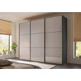 SCHWEBETÜRENSCHRANK 249/222/68 cm 3-türig Anthrazit, Dunkelgrau  - Dunkelgrau/Anthrazit, MODERN, Holzwerkstoff/Metall (249/222/68cm) - Moderano