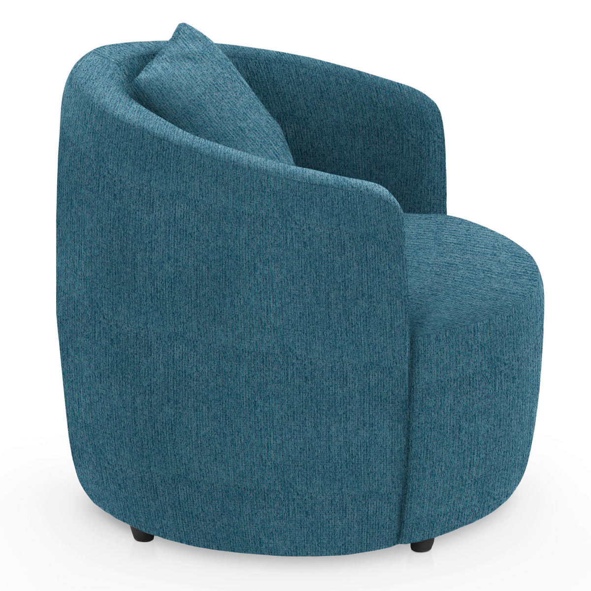 COCKTAILSESSEL in Chenille Blau  - Blau/Schwarz, Design, Kunststoff/Textil (81/74/81cm) - Livetastic