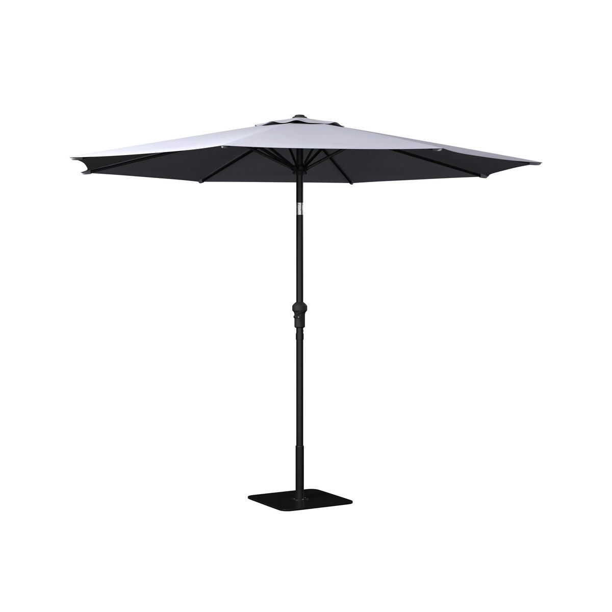 SONNENSCHIRM 250 cm   - Dunkelgrau/Hellgrau, MODERN, Textil/Metall (250cm) - Ambia Garden