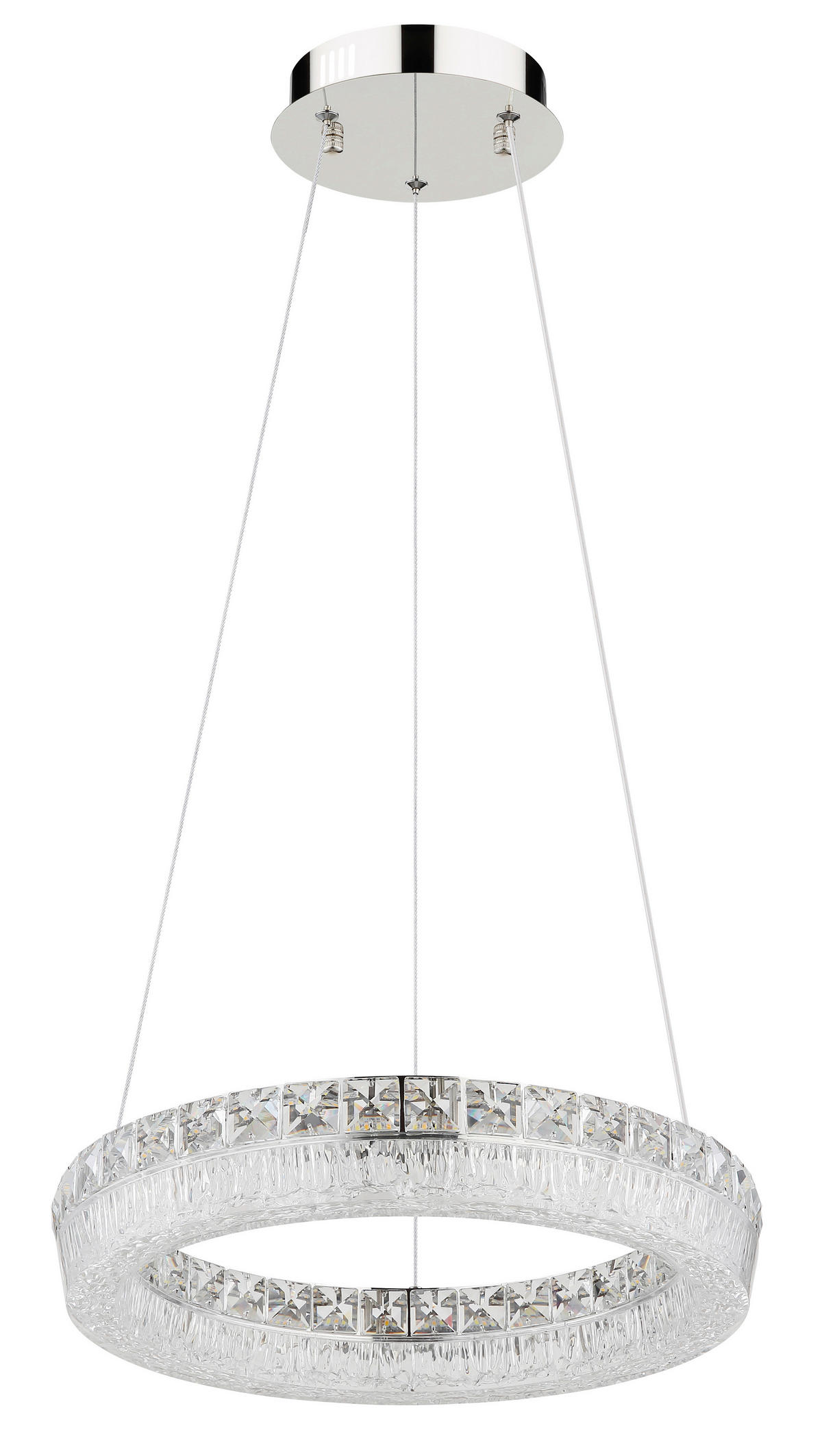 LED-HÄNGELEUCHTE 40/120 cm  - Klar/Chromfarben, KONVENTIONELL, Glas/Kunststoff (40/120cm) - Globo