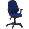 OTOČNÁ ŽIDLE, plochá tkanina, modrá, černá - modrá/černá, Basics, textil/plast (58/121/46cm) - MID.YOU
