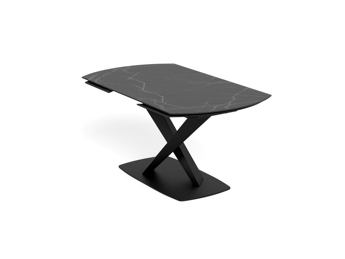 MATBORD svart rektangulär  utdragbar  - svart, Klassisk, metall/keramik (160-240/90/77cm) - Best Price