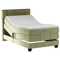 BOXSPRINGBETT 120/200 cm  in Olivgrün  - Schwarz/Olivgrün, KONVENTIONELL, Holz/Kunststoff (120/200cm) - Esposa