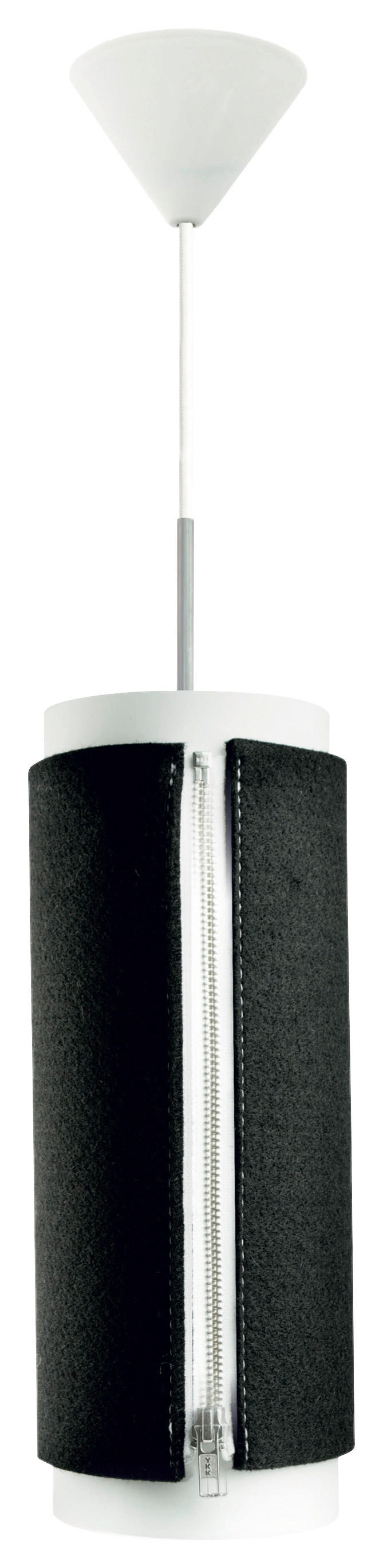 HÄNGELEUCHTE 15,5/15,5/40,6 cm   - Anthrazit, Basics, Kunststoff/Textil (15,5/15,5/40,6cm) - Kayoom