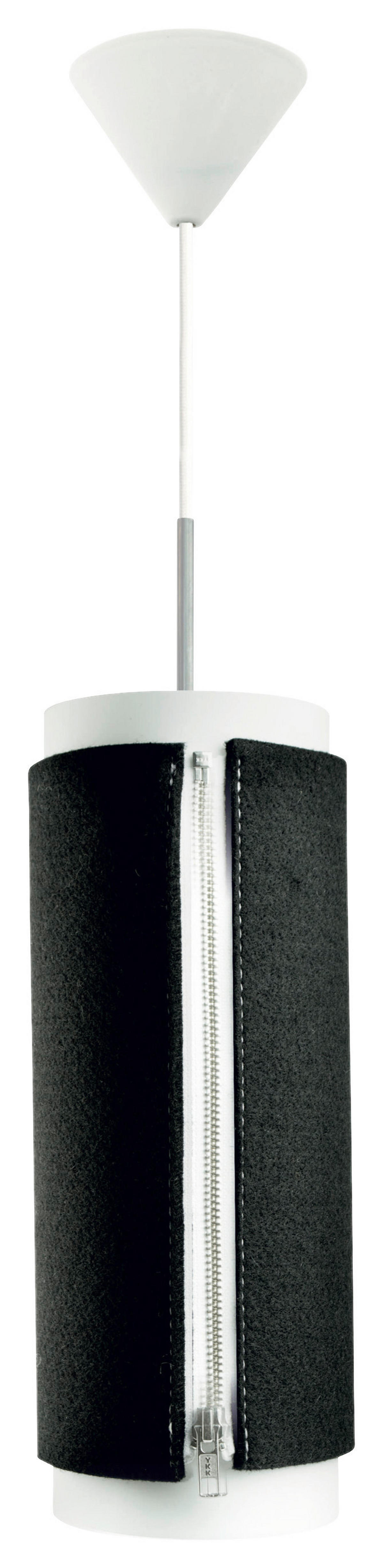HÄNGELEUCHTE 15,5/15,5/40,6 cm   - Anthrazit, Basics, Kunststoff/Textil (15,5/15,5/40,6cm) - Kayoom