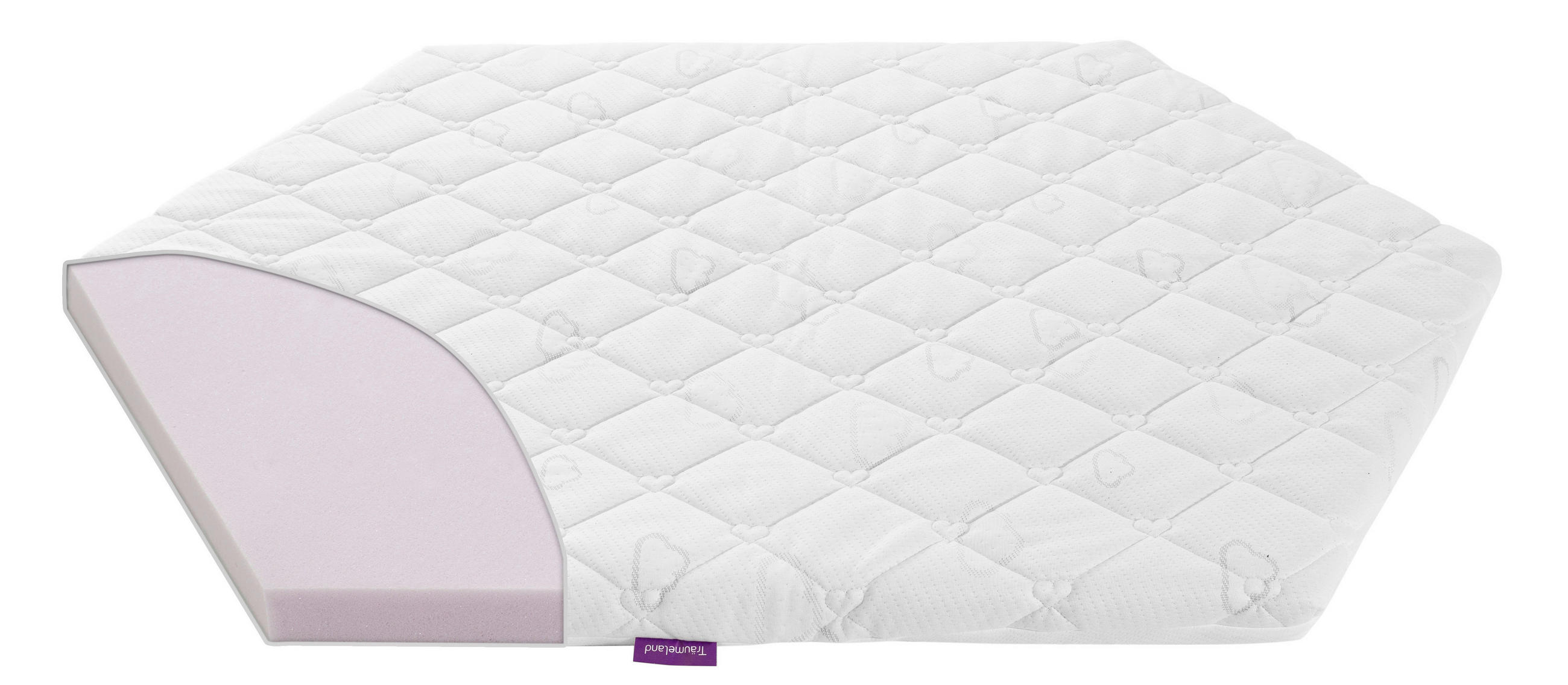 LAUFGITTERMATRATZE Komfortschaumkern  - Weiß, Basics, Textil (80x136cm) - tiSsi