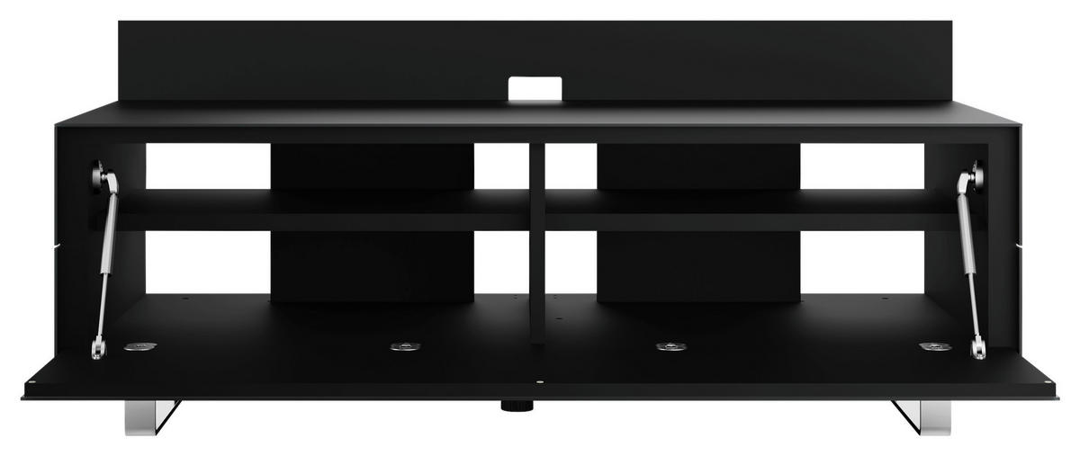 TV-ELEMENT - Chromfarben/Schwarz, MODERN, Glas/Holzwerkstoff (125,5/53,5/57cm) - Musterring