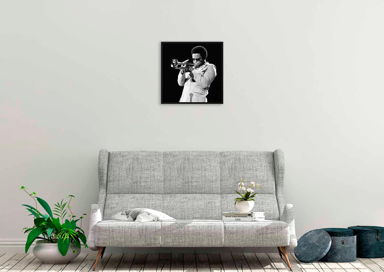 Thumbnail - Wandkraft Bild, Schwarz, Kunststoff, quadratisch, 74x74 cm, Fotografie, einfache und schnelle Anbringung, matt, gerahmt,...