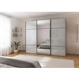 SCHWEBETÜRENSCHRANK 271/223/68 cm 3-türig Grau  - Schwarz/Grau, KONVENTIONELL, Glas/Holzwerkstoff (271/223/68cm) - Novel