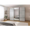 SCHWEBETÜRENSCHRANK 271/223/68 cm 3-türig Grau  - Schwarz/Grau, KONVENTIONELL, Glas/Holzwerkstoff (271/223/68cm) - Novel