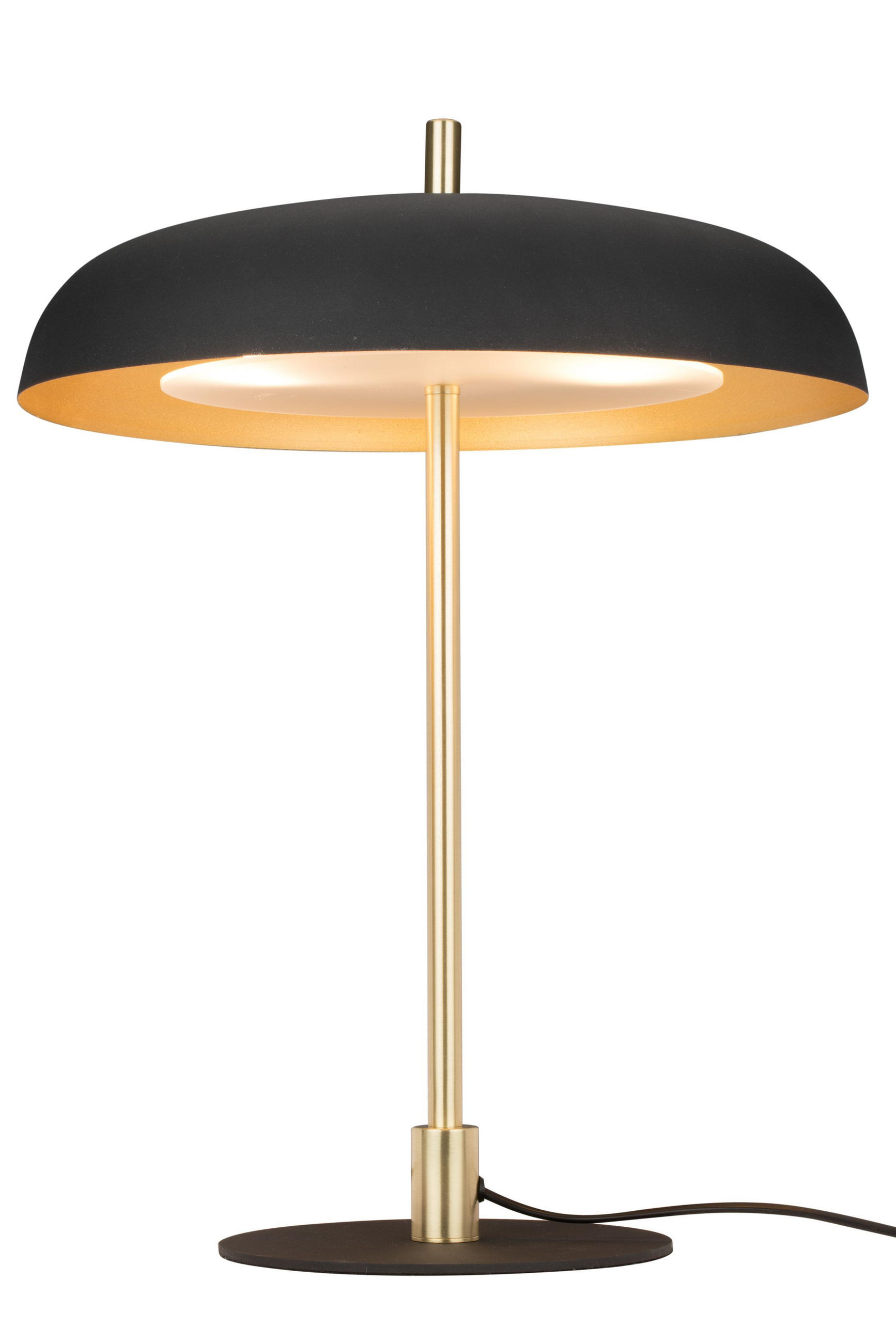 STOLNÍ LAMPA, E14, 38/50 cm  - černá/barvy zlata, Konvenční, kov (38/50cm) - Novel