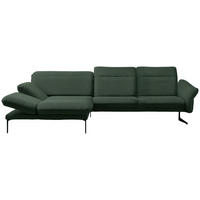 ECKSOFA Webstoff Grün  - Anthrazit/Grün, Design, Textil/Metall (203/299cm) - Himolla