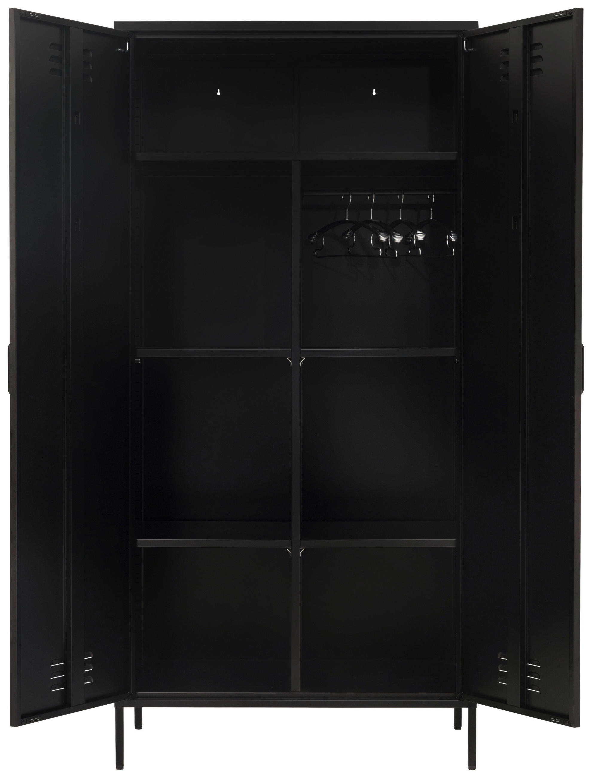 MEHRZWECKSCHRANK 80/185/40 cm  in Schwarz  - Schwarz, Design, Metall (80/185/40cm) - MID.YOU