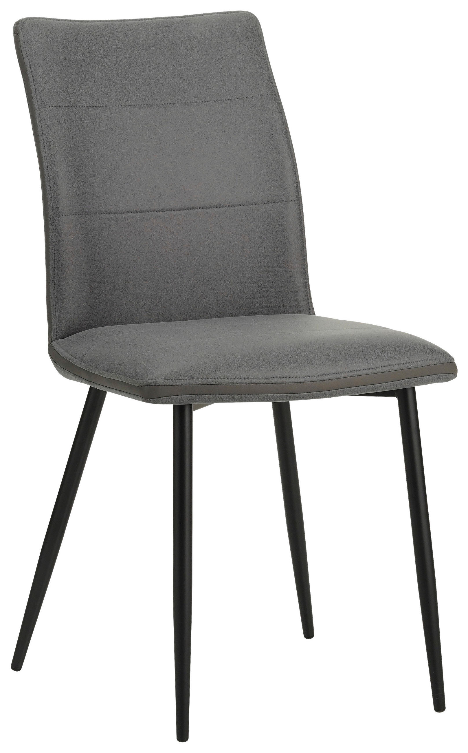 TISCHGRUPPE Grau, Schwarz  - Schwarz/Grau, MODERN, Textil/Metall - MID.YOU