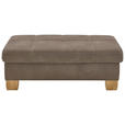 HOCKER Mikrofaser Braun  - Beige/Braun, KONVENTIONELL, Holz/Textil (130/47/65cm) - Voleo