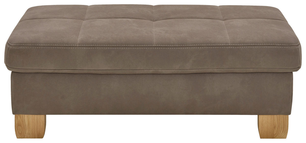 HOCKER in Textil Braun  - Beige/Braun, Konventionell, Holz/Textil (130/47/65cm) - Voleo