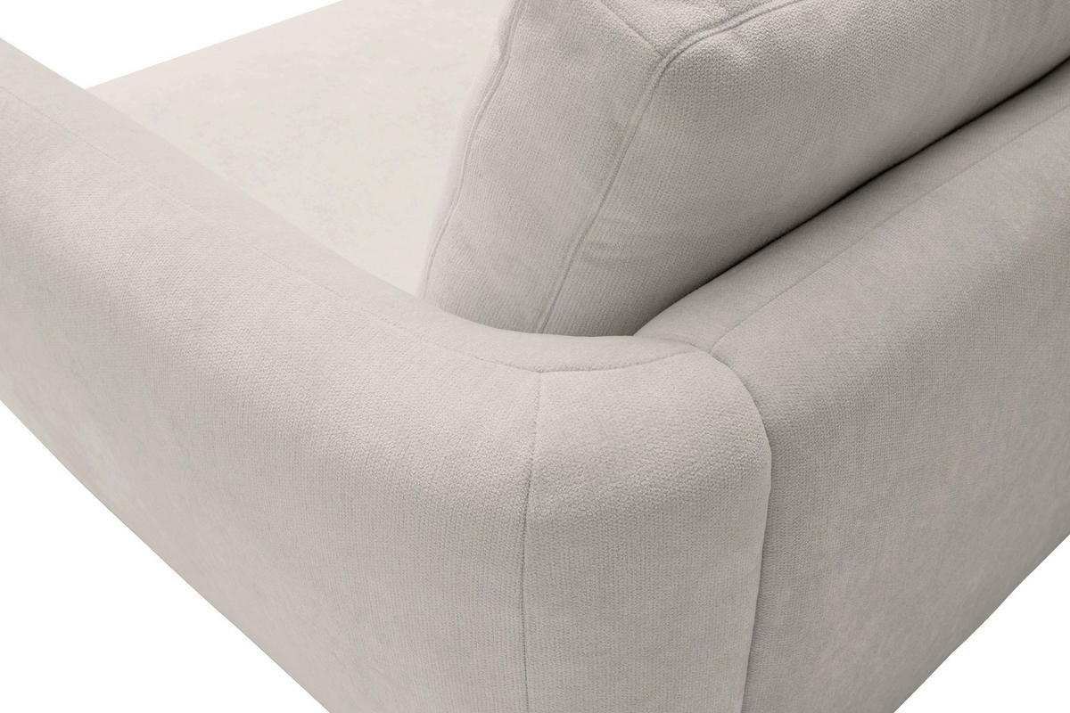 ECKSOFA  in Chenille Platinfarben  224/307 cm  - Platinfarben/Schwarz, KONVENTIONELL, Kunststoff/Textil (224/307cm) - Hom`in