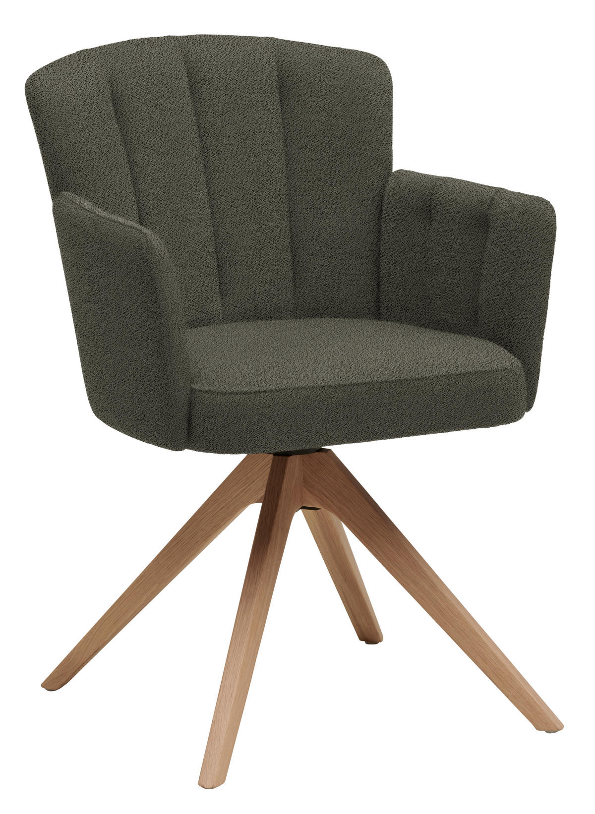 ARMLEHNSTUHL in Holz, Textil Greige, Wildeiche  - Wildeiche/Greige, Design, Holz/Textil (58/83/62cm) - Venjakob