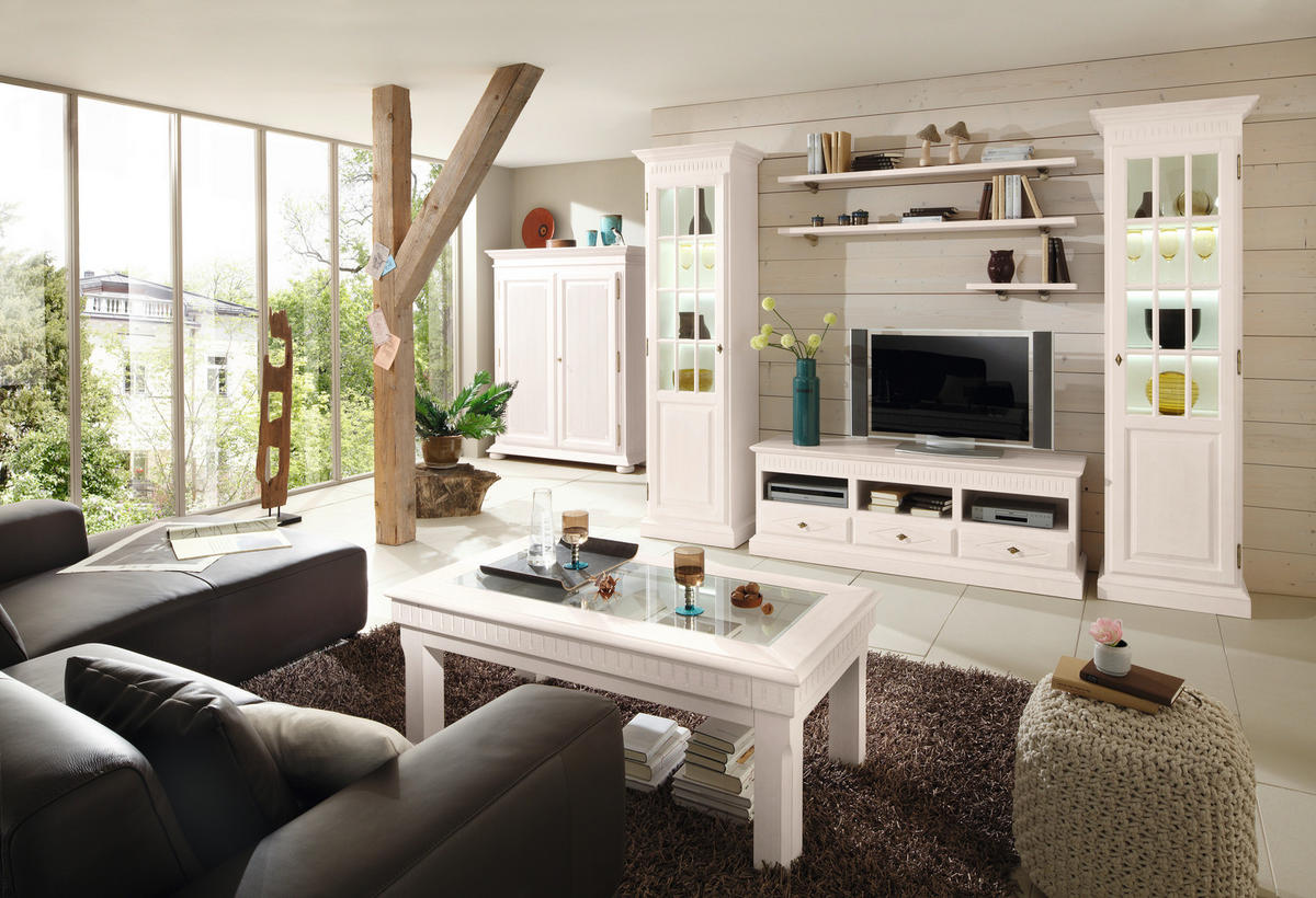 WANDBOARD Pinie massiv Weiß  - Weiß, LIFESTYLE, Holz (50/3/20cm) - Livetastic