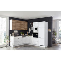 ROHOVÁ KUCHYŇA SILVIO 265 - sivá/biela, Design, kompozitné drevo (210/265cm) - Celina