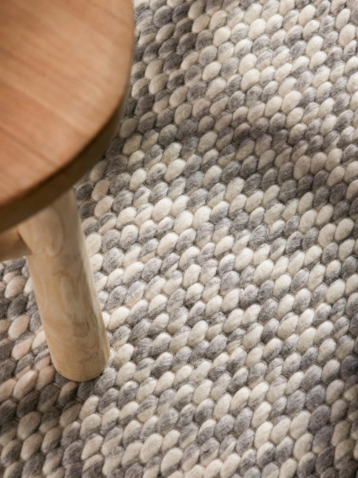 WOLLTEPPICH 200 cm Lyon Creme, Grau rund  - Creme/Grau, Basics, Textil (200cm) - Elle Decoration