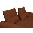 BIGSOFA  in Cord Kupferfarben  - Schwarz/Kupferfarben, KONVENTIONELL, Textil/Metall (246/100/116cm) - Carryhome