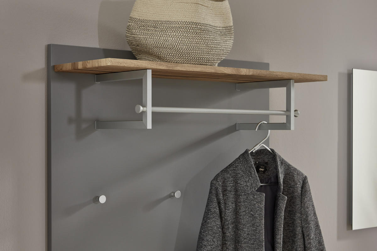 GARDEROBENPANEEL  in 88/88/29 cm  - Eichefarben/Grau, Design, Holz/Holzwerkstoff (88/88/29cm) - Dieter Knoll