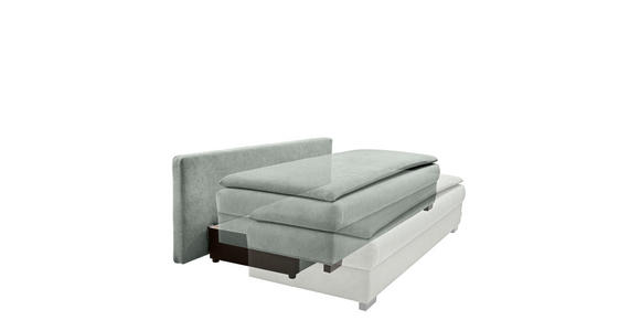 SCHLAFSOFA in Webstoff Hellgrau  - Hellgrau/Schwarz, KONVENTIONELL, Kunststoff/Textil (207/94cm) - Venda