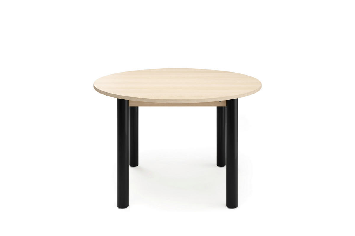 ESSTISCH in Metall, Holzwerkstoff 120/120/76 cm  - Hellbraun/Schwarz, Natur, Holzwerkstoff/Metall (120/120/76cm) - Tom Tailor