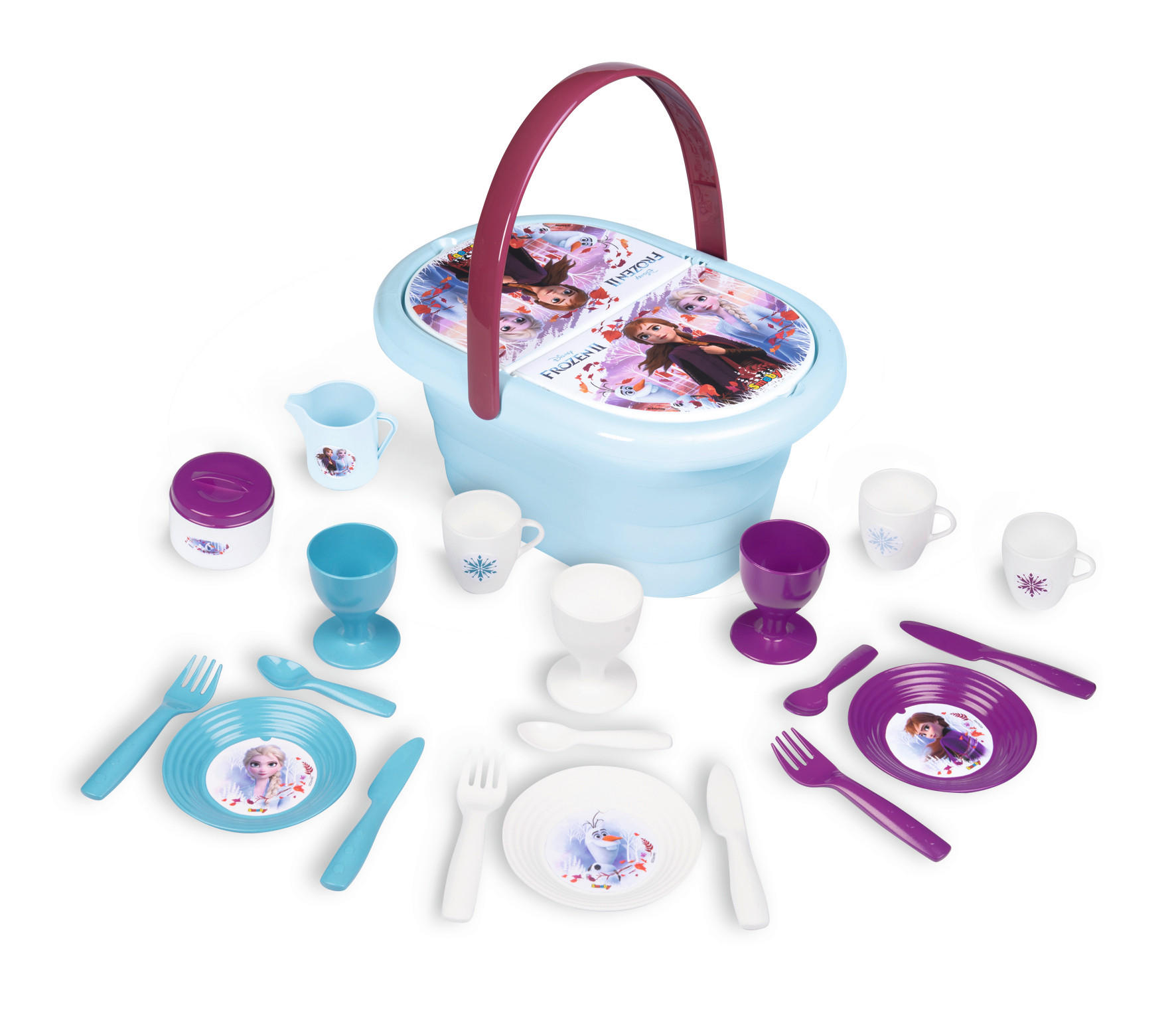 SPIELGESCHIRRSET Frozen 2  - Blau/Lila, Basics, Kunststoff (26,4/18,8/12,7cm) - Simba