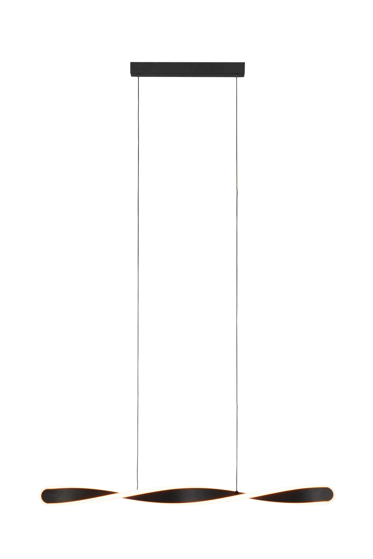 ZÁVESNÉ LED SVIETIDLO, 89/6/150 cm  - čierna, Design, kov/plast (89/6/150cm) - Novel