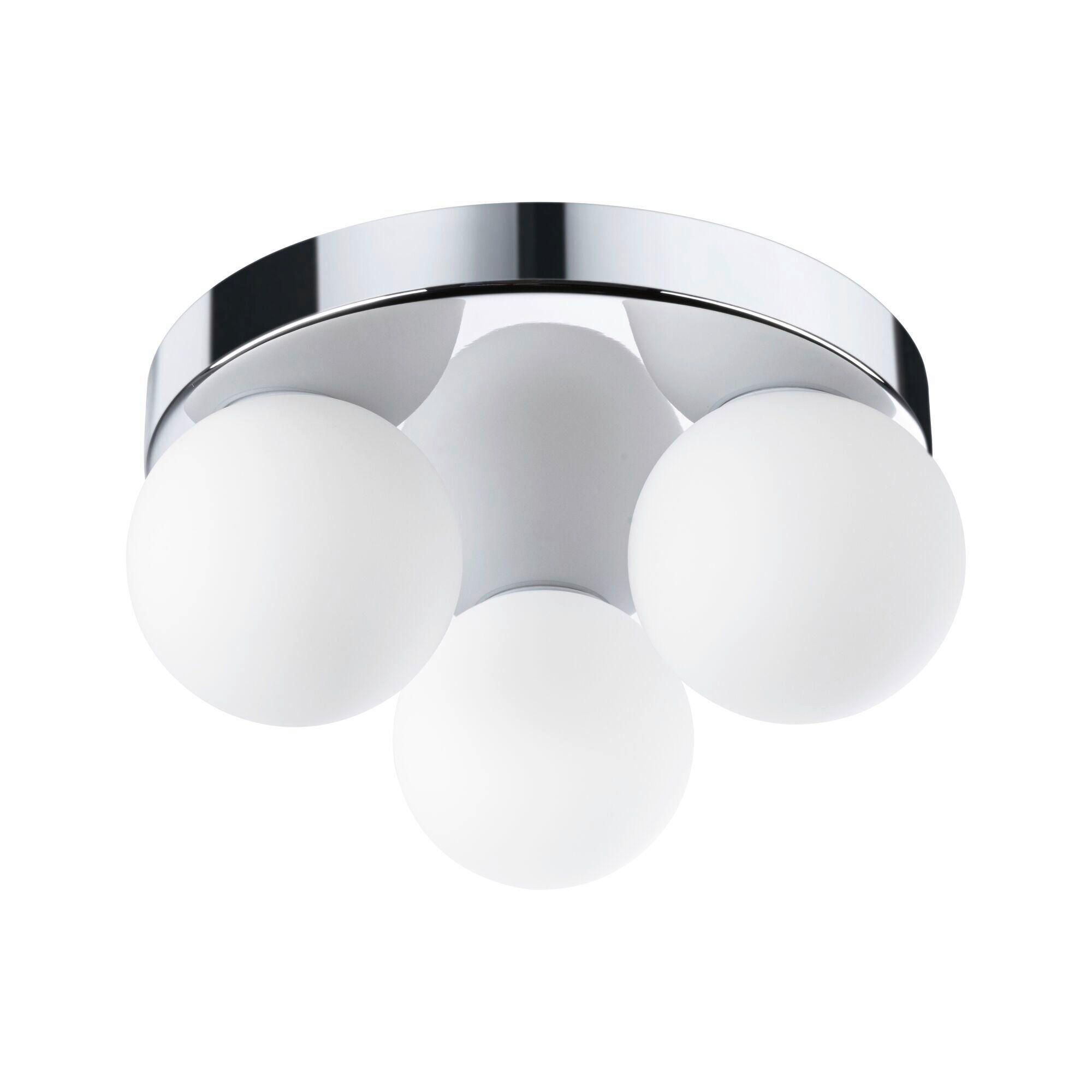 BADEZIMMER-WANDLEUCHTE Gove 22,0/10,0 cm   - Chromfarben/Weiß, Basics, Glas/Metall (22,0/10,0cm) - Paulmann