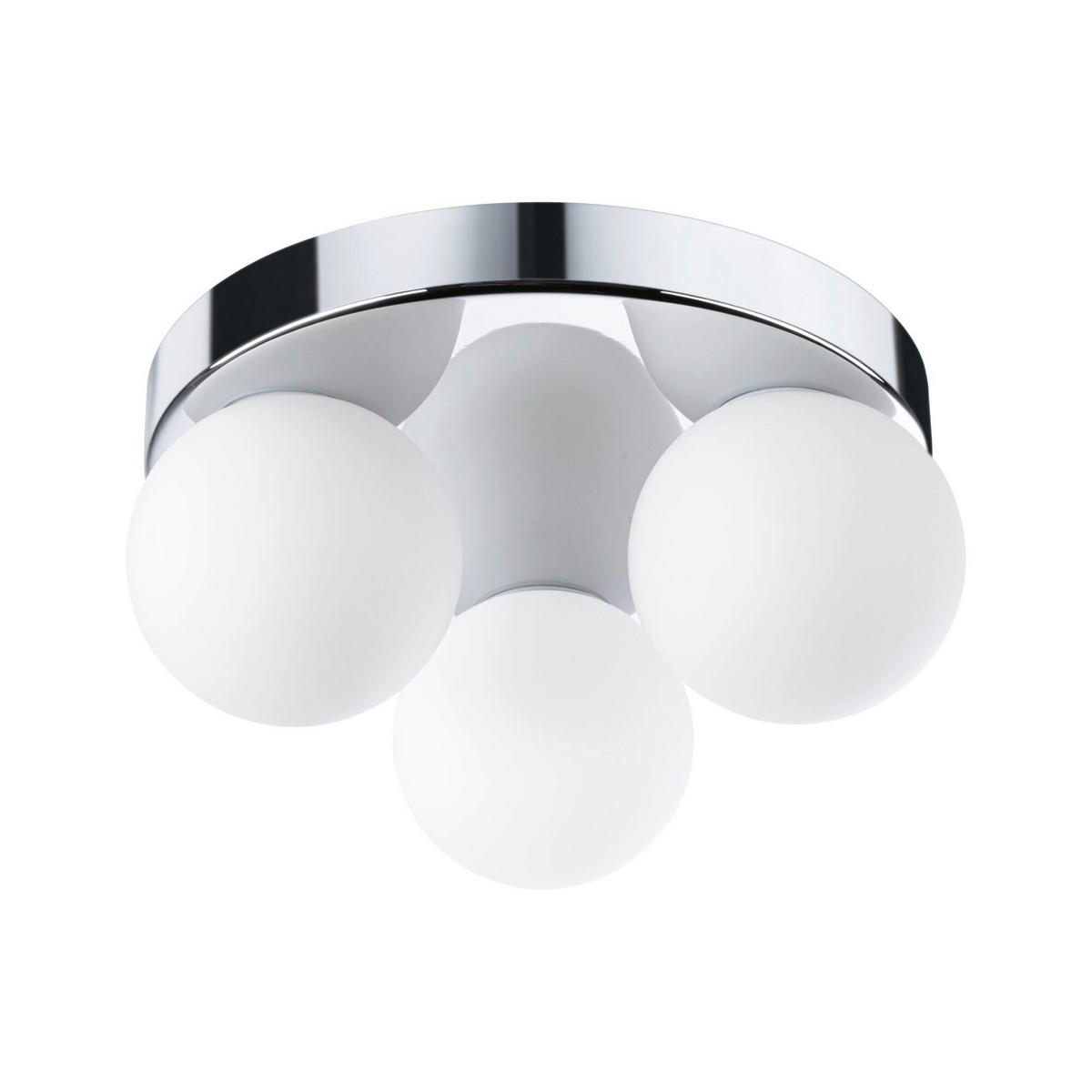 BADEZIMMER-WANDLEUCHTE Gove 22,0/10,0 cm   - Chromfarben/Weiß, Basics, Glas/Metall (22,0/10,0cm) - Paulmann