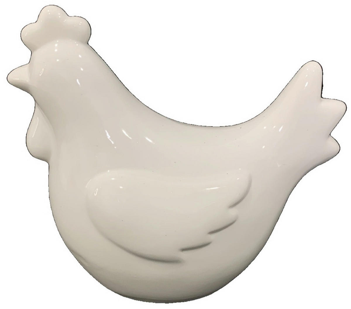 DEKOHUHN - Weiß, LIFESTYLE, Keramik (11,8/6,4/10,9cm)