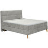 BOXSPRINGBETT 180/200 cm  in Grau  - Eichefarben/Grau, Konventionell, Holz/Textil (180/200cm) - Carryhome