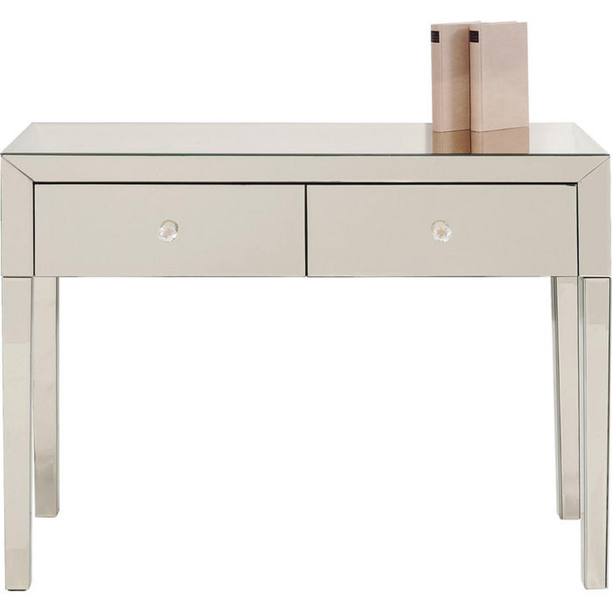 KONSOLENTISCH Champagner  - Champagner, Design, Glas/Holzwerkstoff (100/40/92,5cm) - Kare-Design