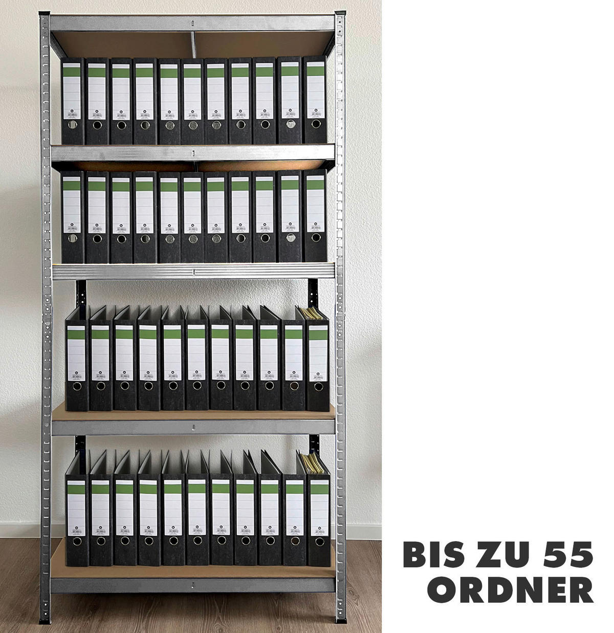 SCHWERLASTREGALSET 75/150/30 cm  - Silberfarben, Basics, Holzwerkstoff/Metall (75/150/30cm) - Floordirekt