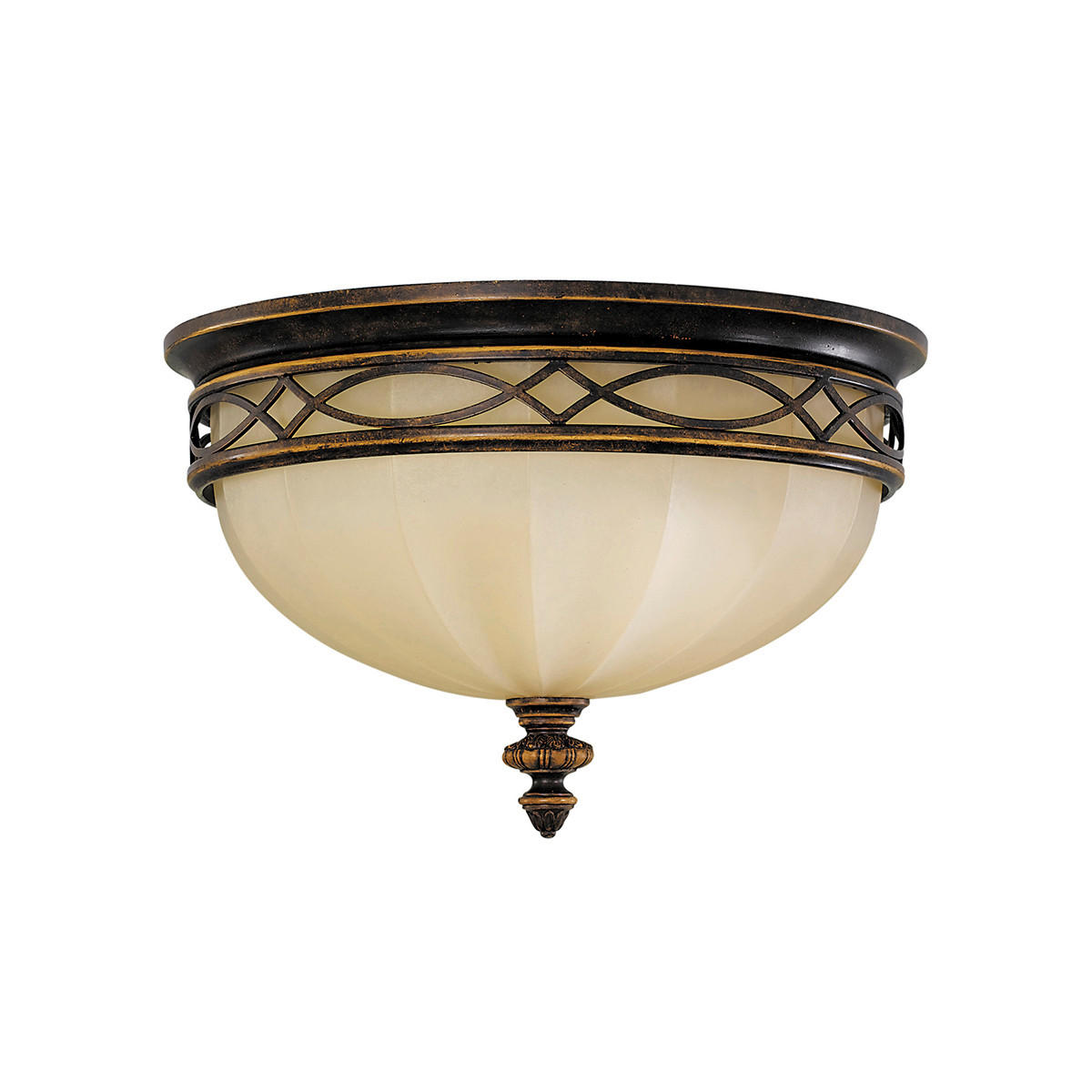 DECKENLEUCHTE  35.6/22.9 cm    - Braun, Konventionell, Glas/Metall (35.6/22.9cm) - Elstead Lighting