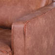 2-SITZER-SOFA  in Mikrofaser Cognac  - Cognac/Schwarz, KONVENTIONELL, Textil/Metall (165/66/93cm) - Ambia Home