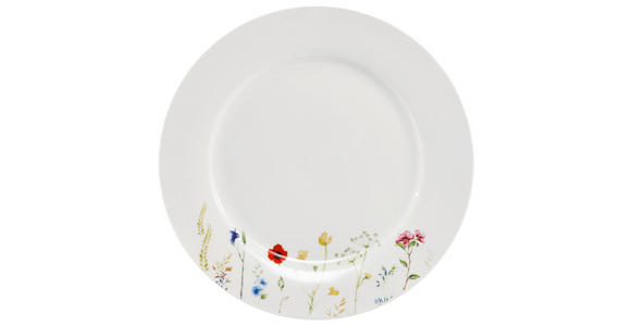 SPEISETELLER Wildflower 27 cm - Multicolor/Weiß, Basics, Keramik (27cm) - Novel