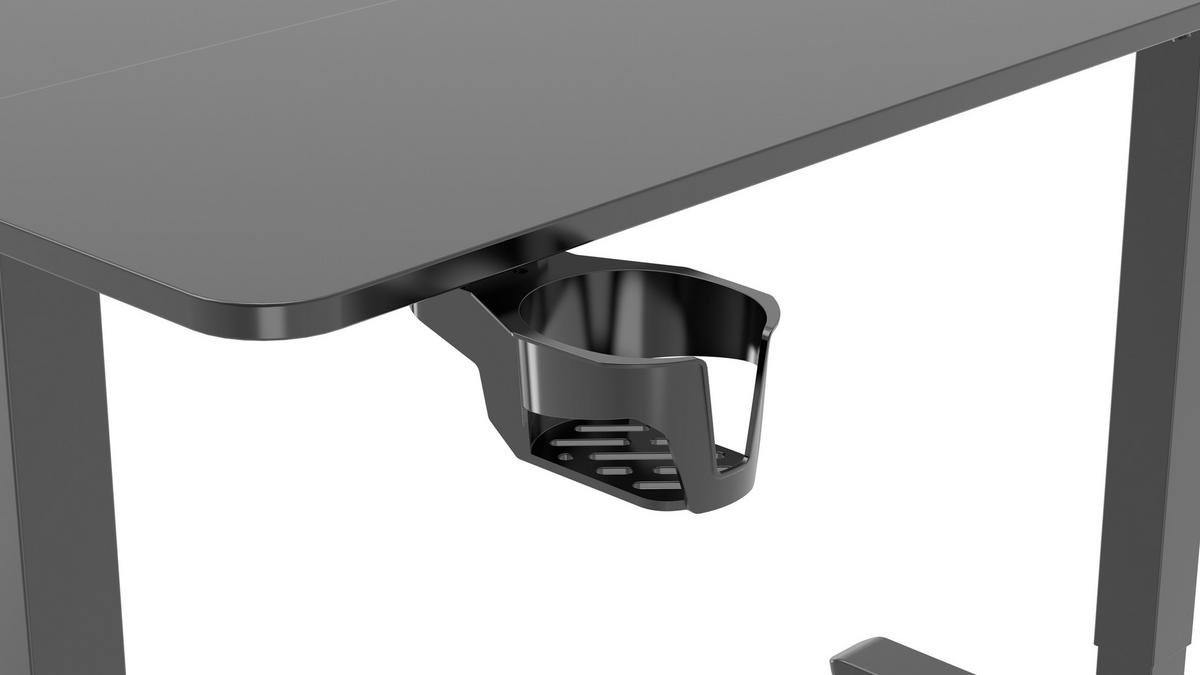 SCHREIBTISCH 120/60/70-115 cm Schwarz elektrisch höhenverstellbar  - Schwarz, MODERN, Holzwerkstoff/Kunststoff (120/60/70-115cm) - Livetastic