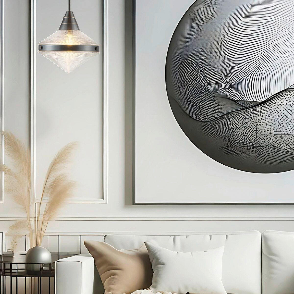 HÄNGELEUCHTE 34,3/35,9 cm  - Bronzefarben, KONVENTIONELL, Glas/Metall (34,3/35,9cm) - Elstead Lighting